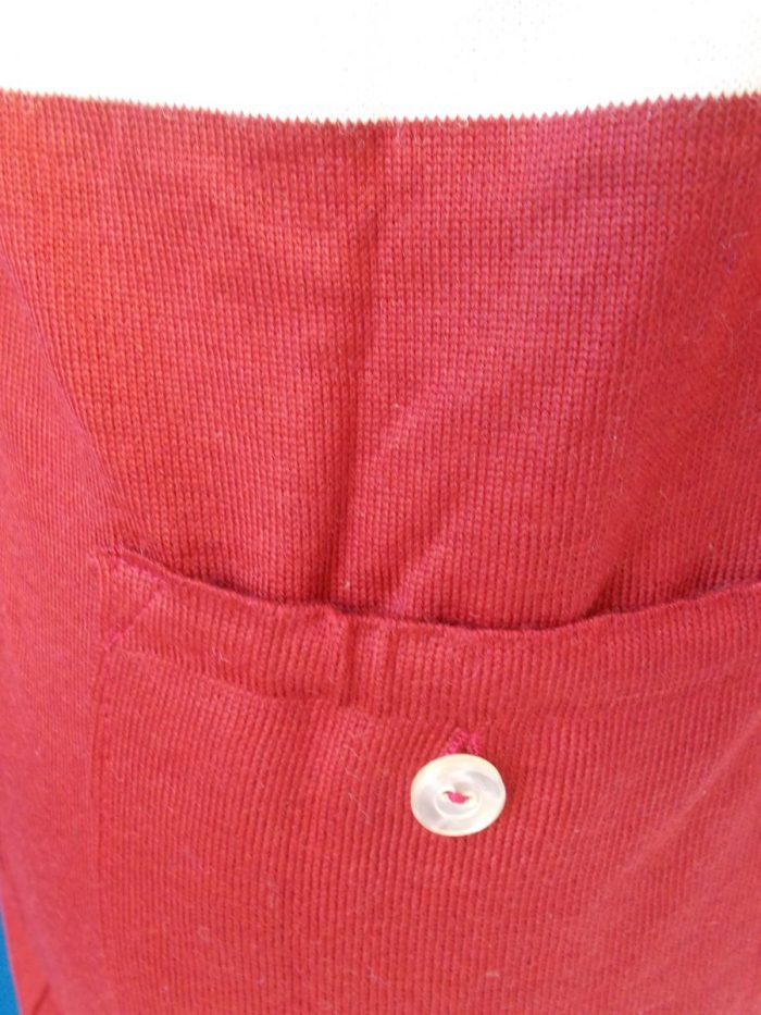 MAGLIA LANA ANNI '40/50 AMARANTO FASCIA BIANCA - immagine 10