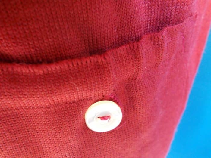 MAGLIA LANA ANNI '40/50 AMARANTO FASCIA BIANCA - immagine 11
