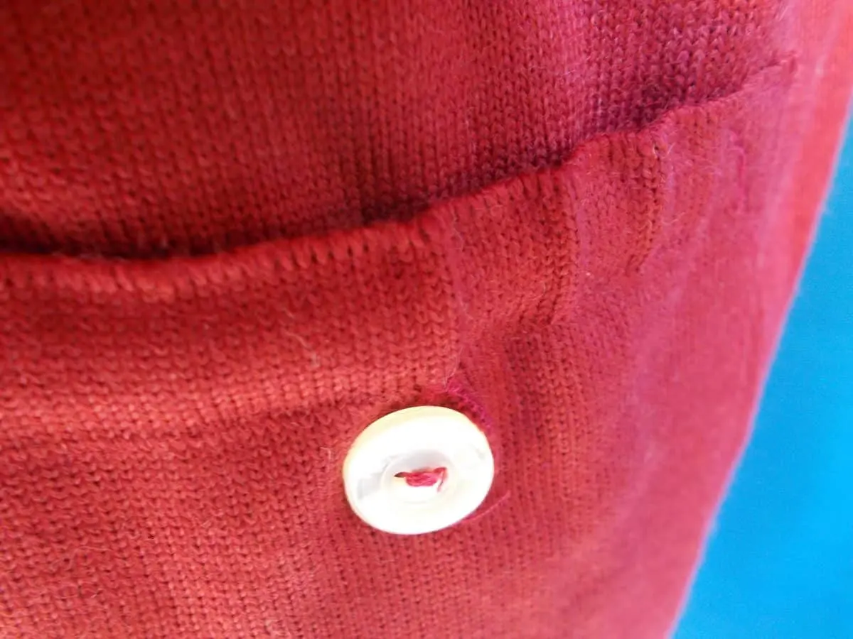 MAGLIA LANA ANNI '40/50 AMARANTO FASCIA BIANCA - immagine 11