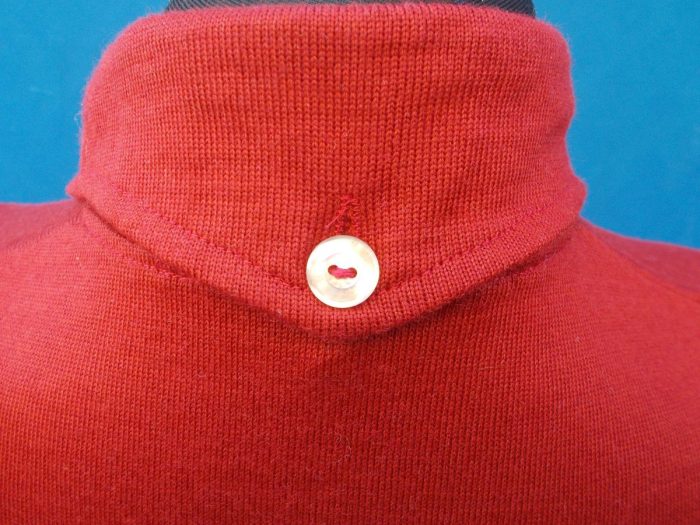 MAGLIA LANA ANNI '40/50 AMARANTO FASCIA BIANCA - immagine 8