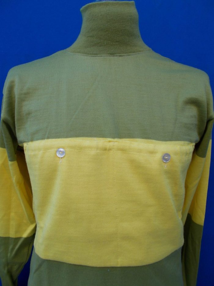 MAGLIA M/L LANA ANNI '20/30 VERDE FASCIA GIALLA - immagine 2