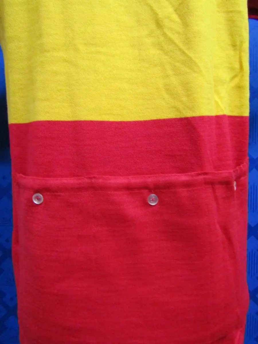 MAGLIA LANA ANNI 70 ROSSA FASCIA GIALLA CON RIFINITURE TRICOLORI - immagine 7