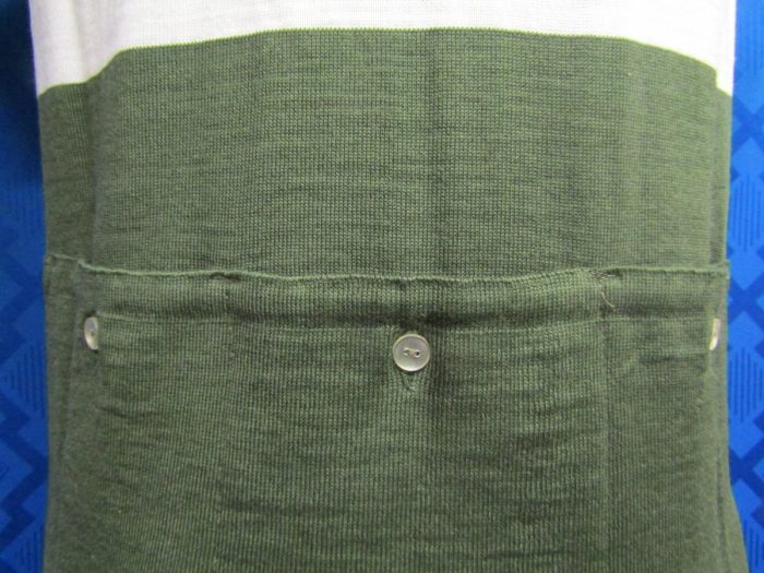 MAGLIA LANA ANNI 70' VERDE SCURO ANTICO FASCIA BIANCA - immagine 6