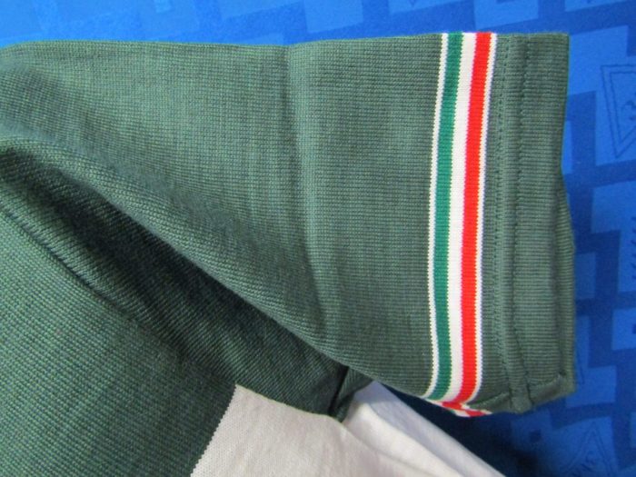 MAGLIA LANA ANNI 70' VERDE SCURO FASCIA BIANCA RIF. TRICOLORE - immagine 5