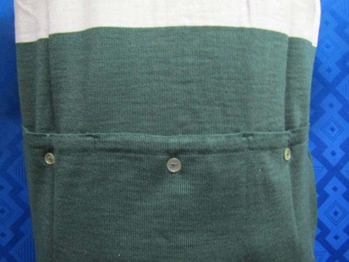 MAGLIA LANA ANNI 70' VERDE SCURO FASCIA BIANCA RIF. TRICOLORE - immagine 7