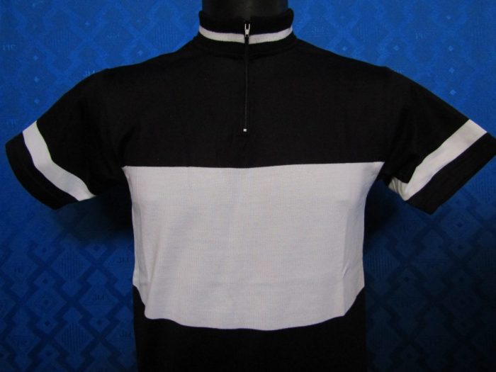 MAGLIA LANA ANNI '70 NERA FASCIA BIANCA - immagine 3