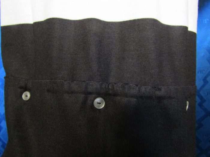 MAGLIA LANA ANNI '70 NERA FASCIA BIANCA - immagine 6