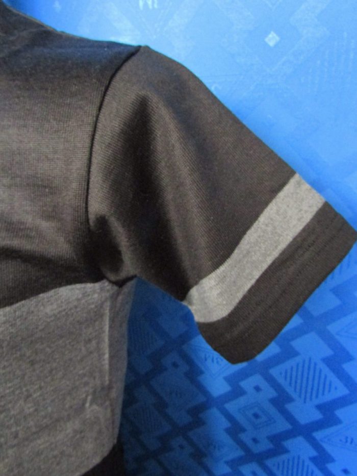 MAGLIA LANA ANNI 70' NERA FASCIA GRIGIO ANTRACITE - immagine 6