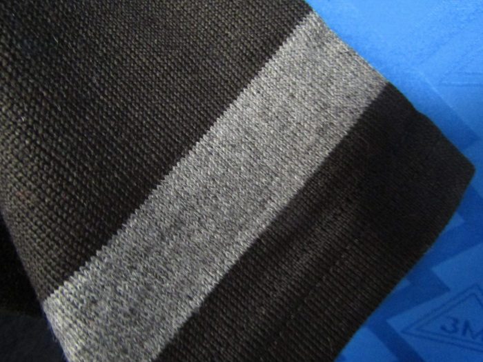 MAGLIA LANA ANNI 70' NERA FASCIA GRIGIO ANTRACITE - immagine 5