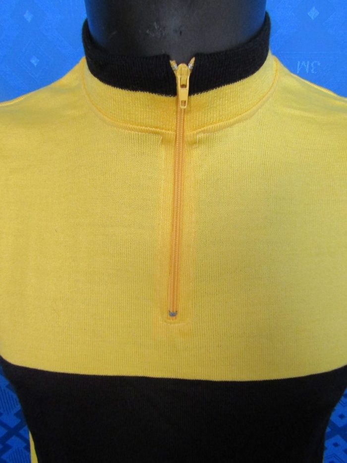MAGLIA LANA ANNI 70' GIALLA FASCIA NERA - immagine 3