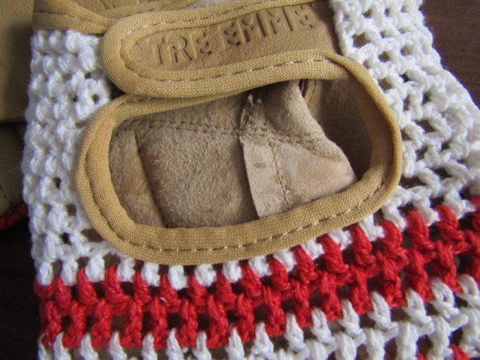 GUANTINO CON DORSO IN CORDA BIANCO/ROSSO - immagine 11
