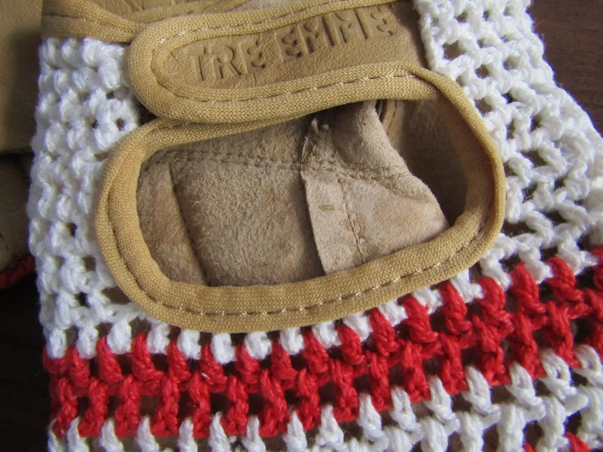GUANTINO CON DORSO IN CORDA BIANCO/ROSSO - immagine 11