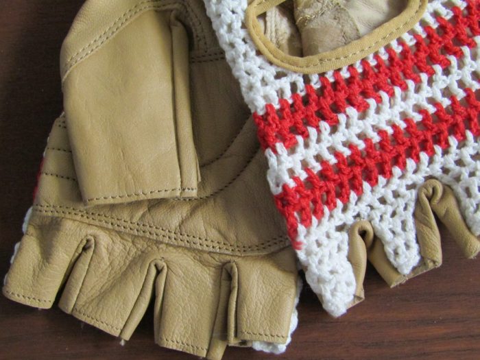 GUANTINO CON DORSO IN CORDA BIANCO/ROSSO - immagine 13
