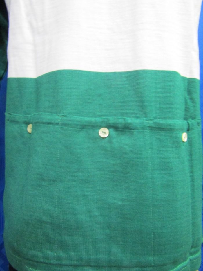 MAGLIA M/L LANA ANNI '70 VERDE FASCIA BIANCA - immagine 6