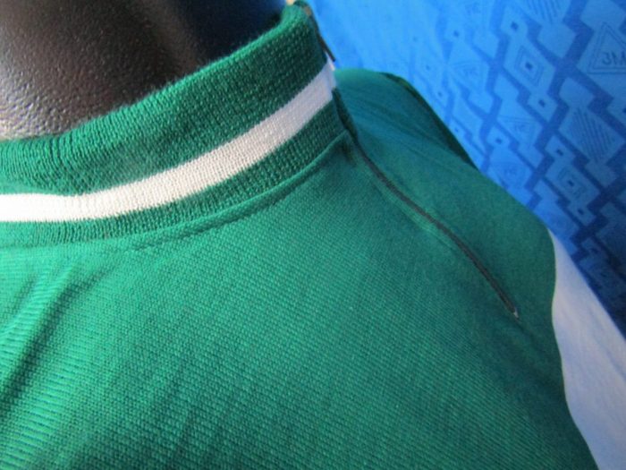 MAGLIA M/L LANA ANNI '70 VERDE FASCIA BIANCA - immagine 3