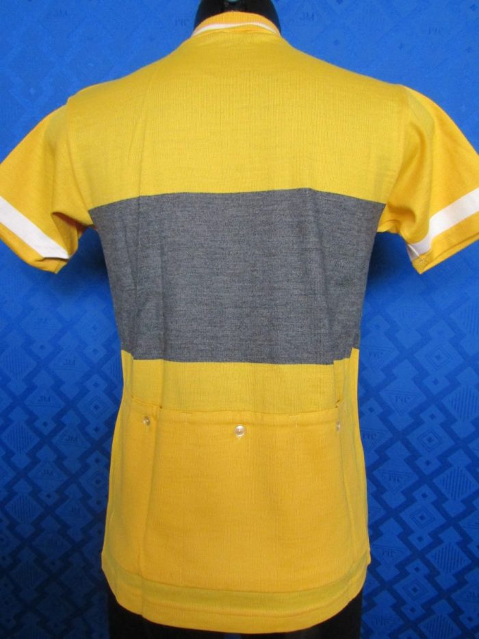 MAGLIA LANA ANNI '70 GIALLA FASCIA GRIGIA - immagine 5