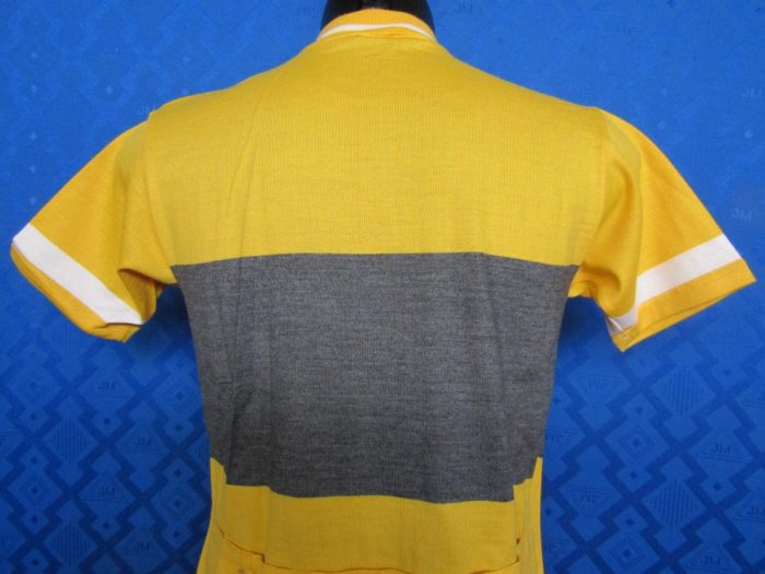 MAGLIA LANA ANNI '70 GIALLA FASCIA GRIGIA - immagine 6