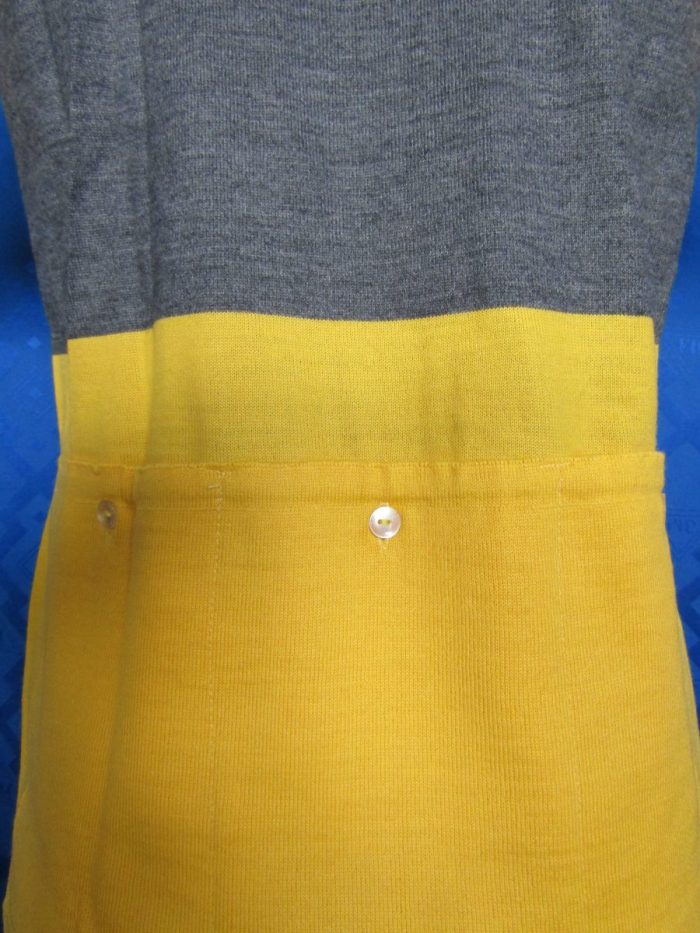 MAGLIA LANA ANNI '70 GIALLA FASCIA GRIGIA - immagine 7