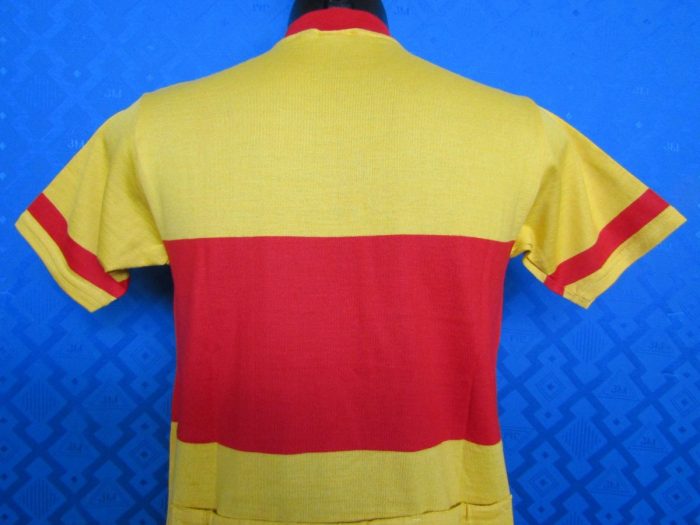 MAGLIA LANA ANNI 70' GIALLA FASCIA E COLLO ROSSO - immagine 6