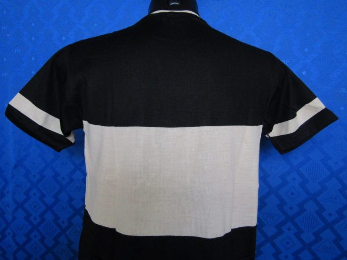 MAGLIA LANA ANNI 70' NERA FASCIA BIANCA, MANICHE E COLLO RIGO BIANCO - immagine 7