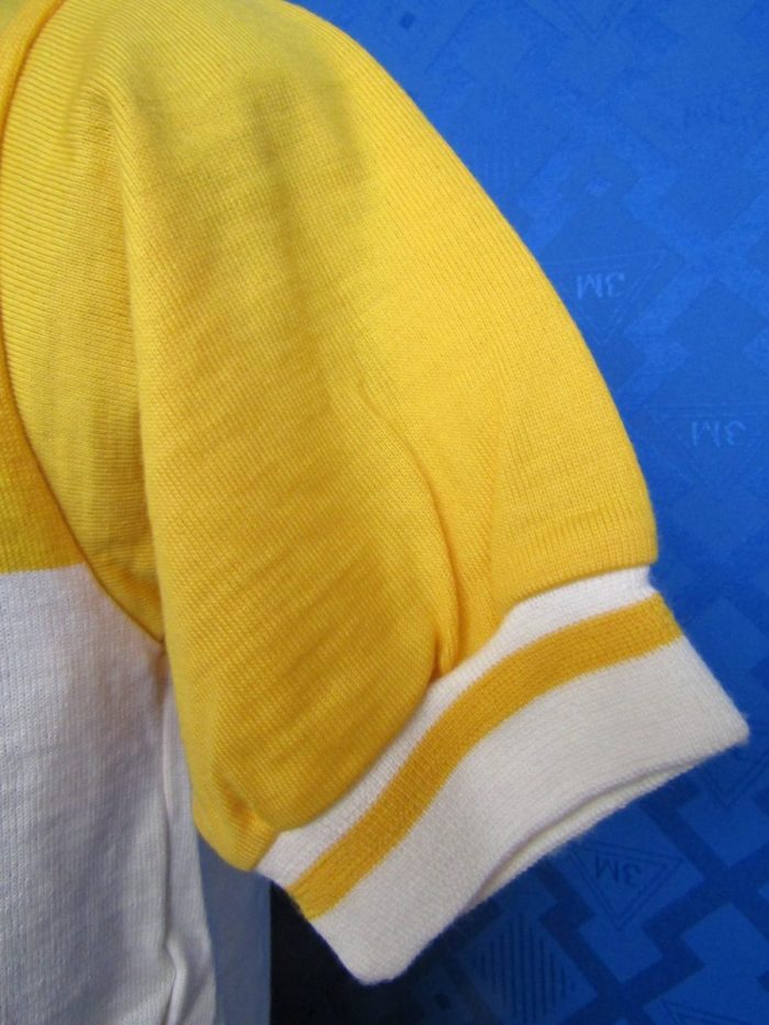 MAGLIA LANA ANNI 70' GIALLA FASCIA BIANCA - immagine 4