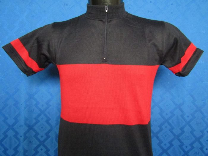 MAGLIA LANA ANNI 70' BLU PARMA FASCIA ROSSA - immagine 2