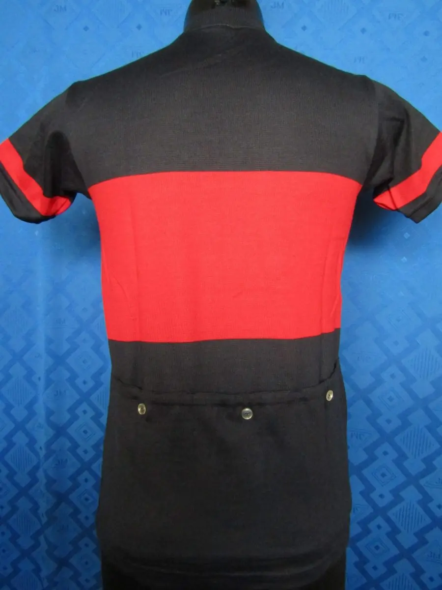 MAGLIA LANA ANNI 70' BLU PARMA FASCIA ROSSA - immagine 5