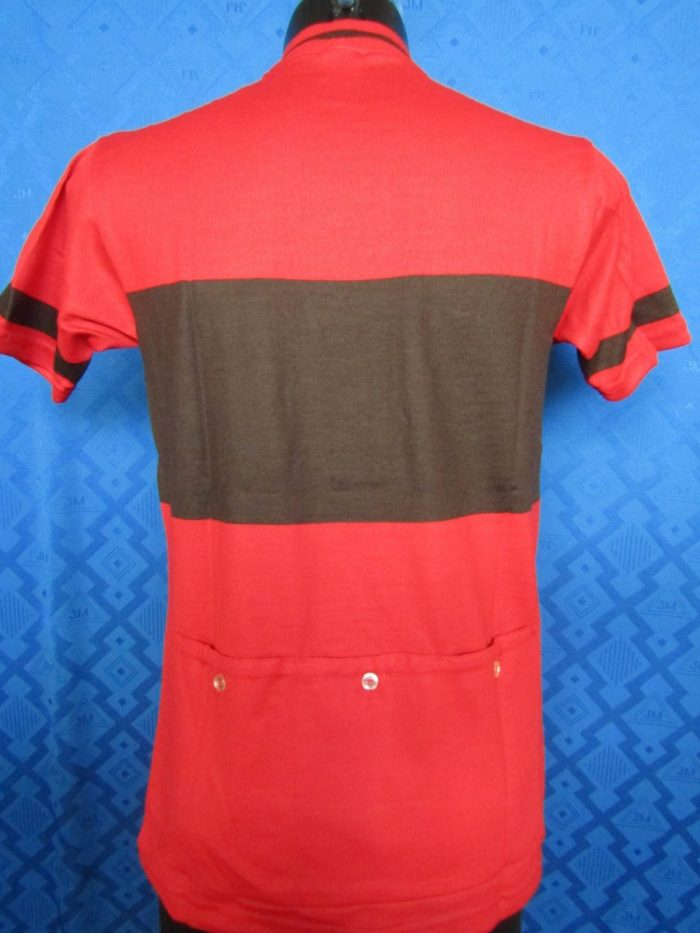 MAGLIA LANA ANNI 70' ROSSA FASCIA E RIFINITURE MARRONI - immagine 6