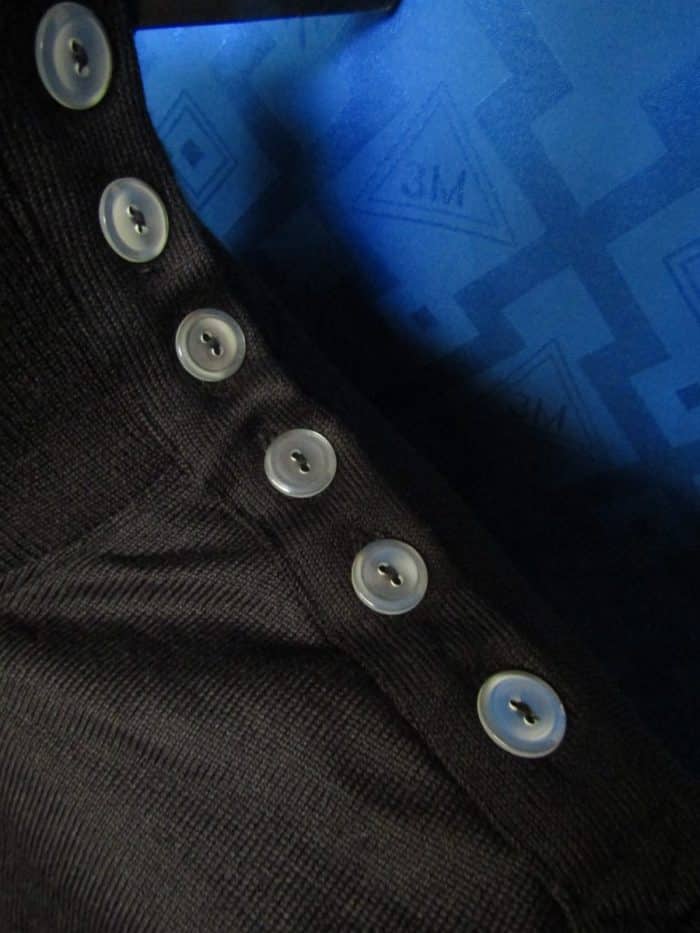 MAGLIA LANA ANNI 20'/30' NERA FASCIA BIANCA - immagine 3