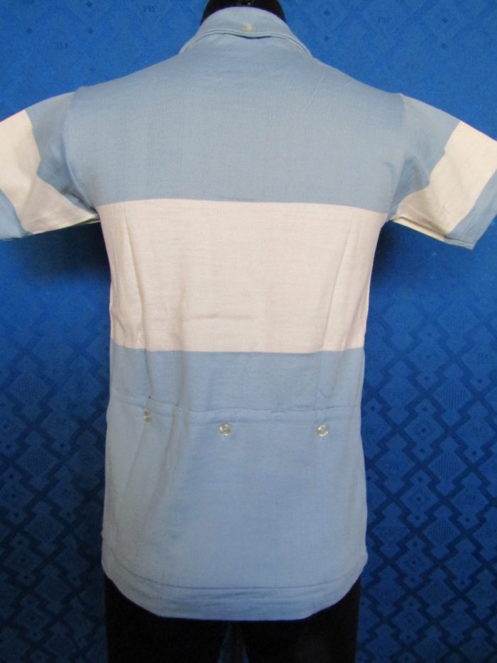 MAGLIA LANA ANNI '40/50 CELESTE FASCIA BIANCA RIGO ALTO - immagine 5