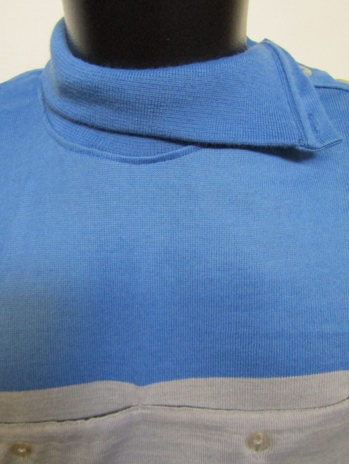 MAGLIA M/L LANA ANNI 20'/30' AZZURRA FASCIA GRIGIO CHIARO - immagine 4