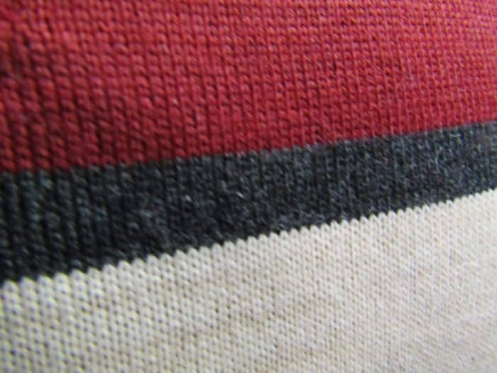 MAGLIA LANA ANNI 70' AMARANTO FASCIA CREMA E PICCOLA GRIGIO ANTRACITE - immagine 5