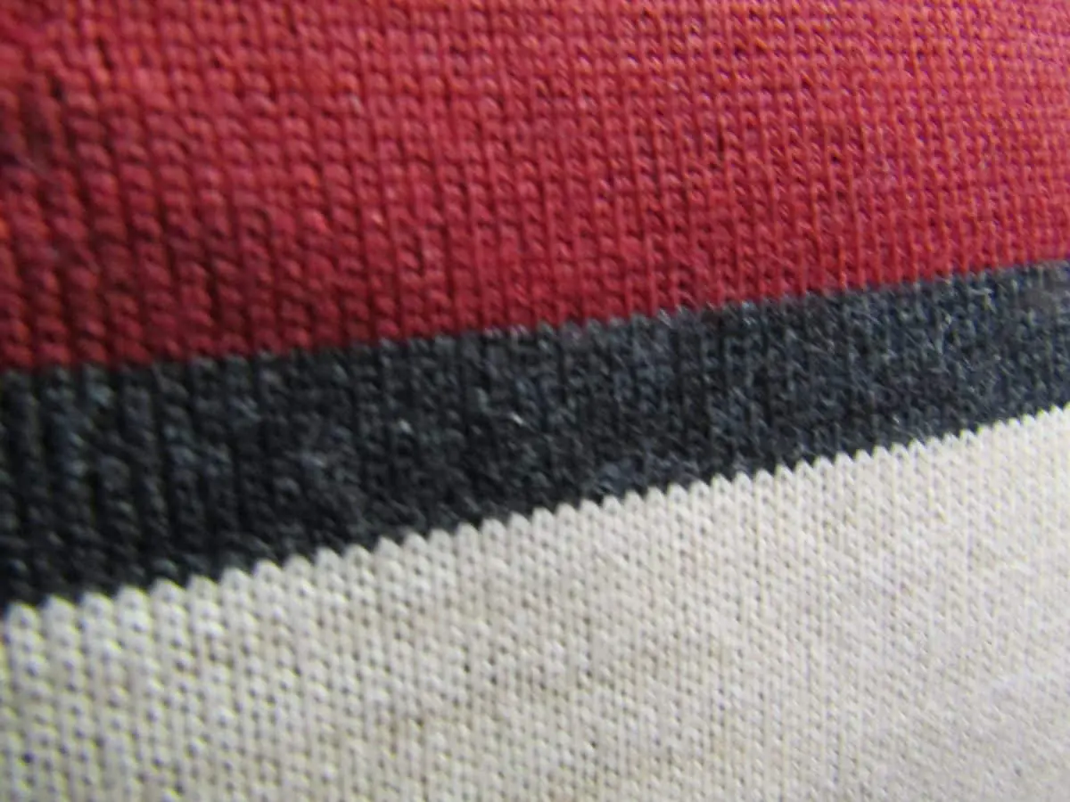 MAGLIA LANA ANNI 70' AMARANTO FASCIA CREMA E PICCOLA GRIGIO ANTRACITE - immagine 5
