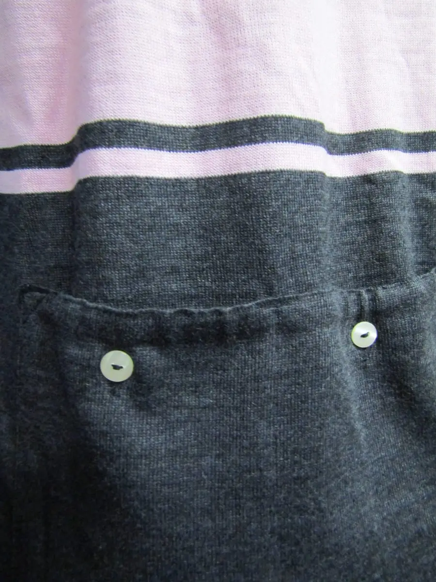 MAGLIA LANA ANNI 70' GRIGIO ANTRACITE FASCIA ROSA - immagine 7
