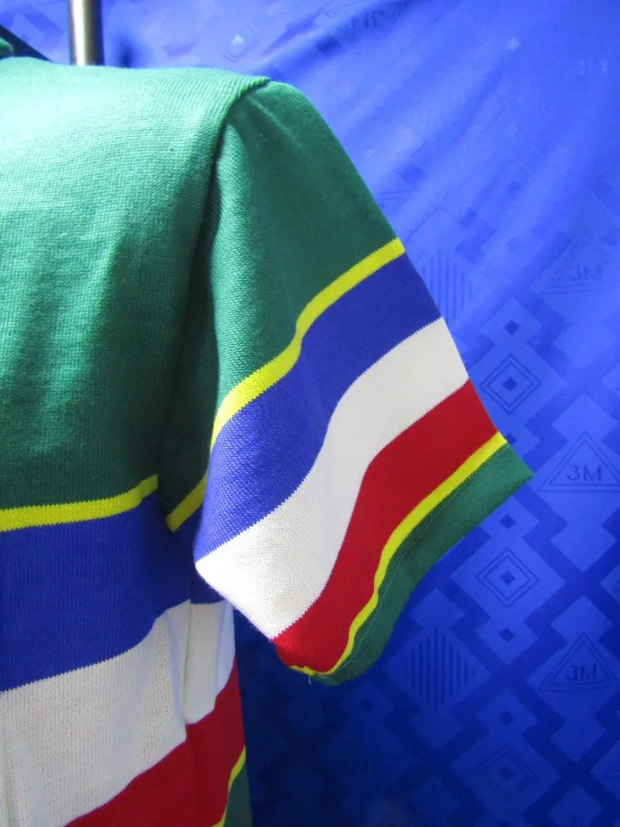MAGLIA LANA ANNI 40'/50' VERDE FASCIA BLU BIANCO ROSSO E GIALLO - immagine 3