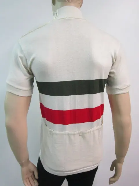 MAGLIA LANA ANNI 20'/30' BIANCA FASCIA TRICOLORE ITALIANO ANTICO - immagine 6