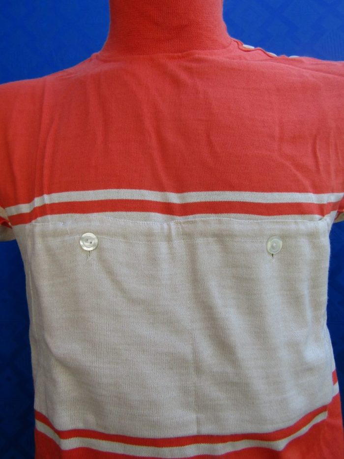 MAGLIA LANA ANNI 20'/30' ARANCIO FASCIA CREMA - immagine 2