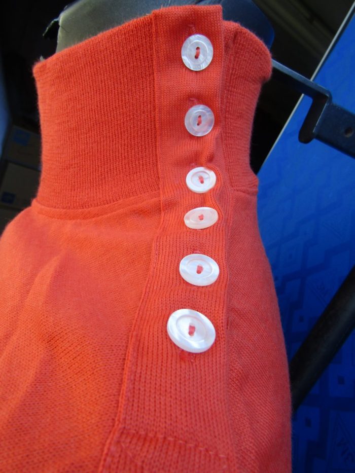 MAGLIA LANA ANNI 20'/30' ARANCIO FASCIA CREMA - immagine 3