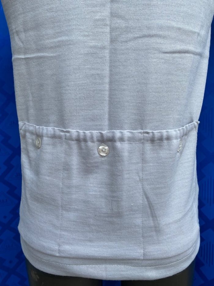 MAGLIA LANA ANNI 10'/20' GRIGIO CHIARO COLLO E POLSINI ROSSI - immagine 6