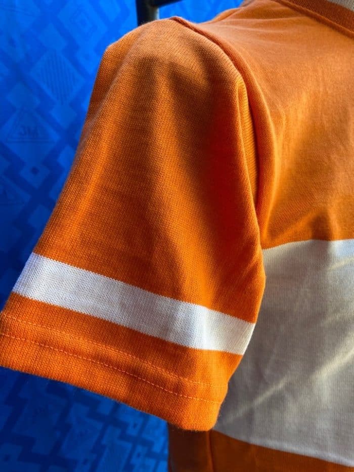 MAGLIA LANA ANNI 70' ARANCIO FASCIA BIANCA - immagine 3