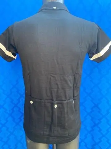 MAGLIA LANA ANNI '40/50 NERA RIGO BIANCO MANICA - immagine 4