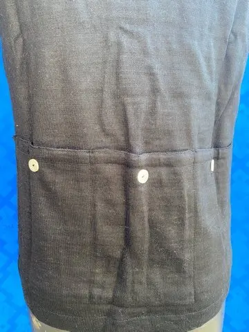 MAGLIA LANA ANNI '40/50 NERA RIGO BIANCO MANICA - immagine 5