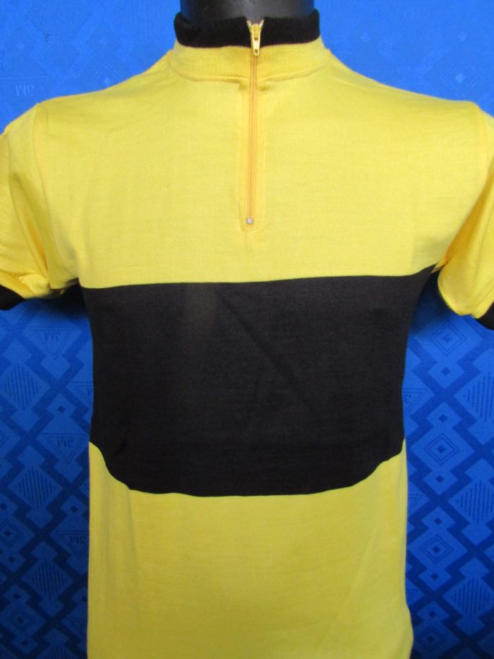 MAGLIA LANA ANNI 70' GIALLA FASCIA NERA