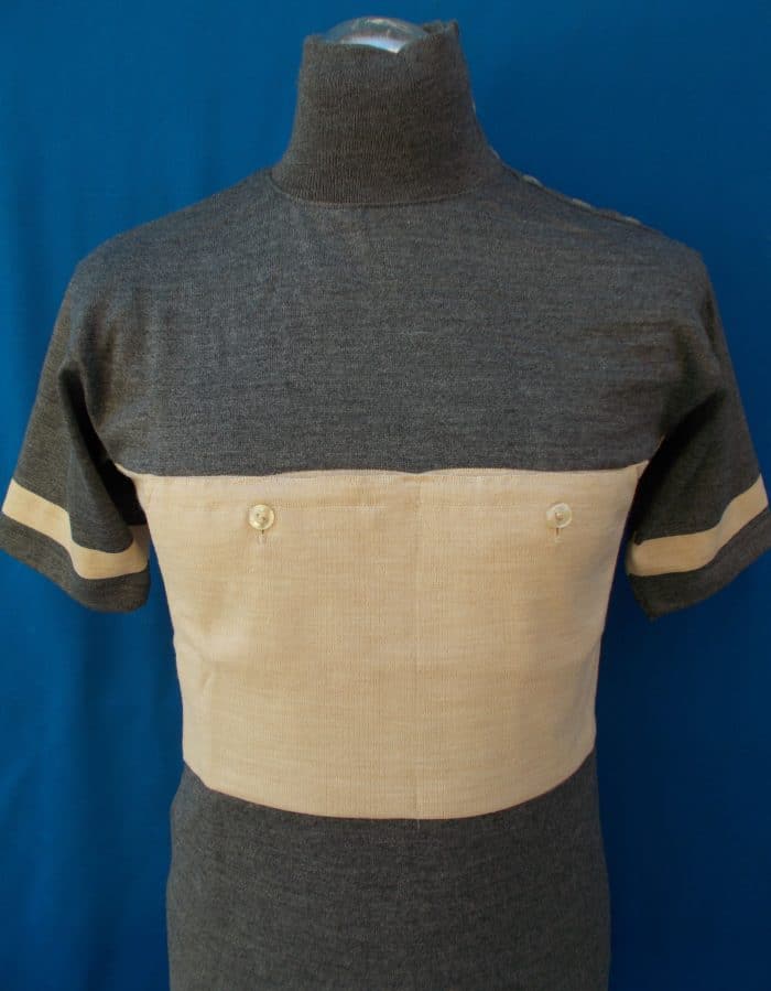 MAGLIA LANA ANNI 20'/30' GRIGIA FASCIA CREMA