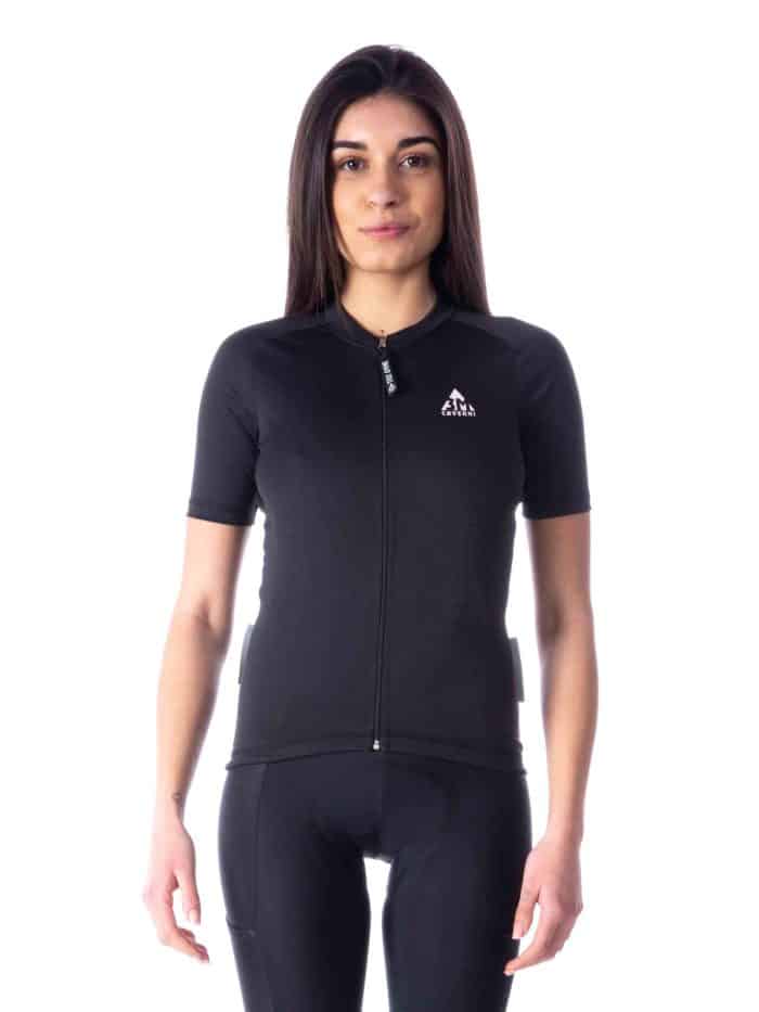 Maglia Manica Corta Donna Zip Lunga 3tasche