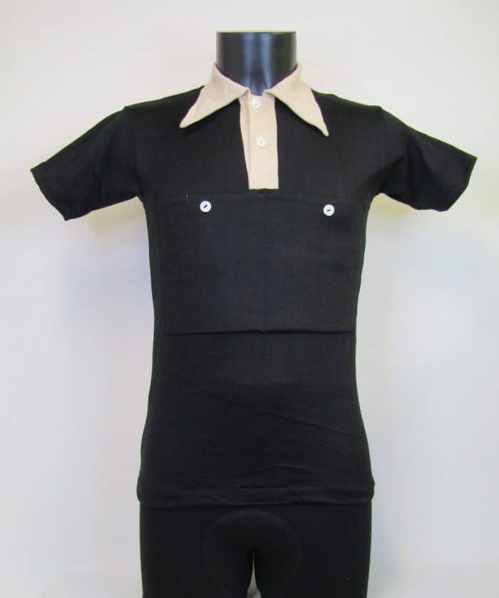 MAGLIA LANA ANNI 40'/50' NERA COLLETTO CREMA