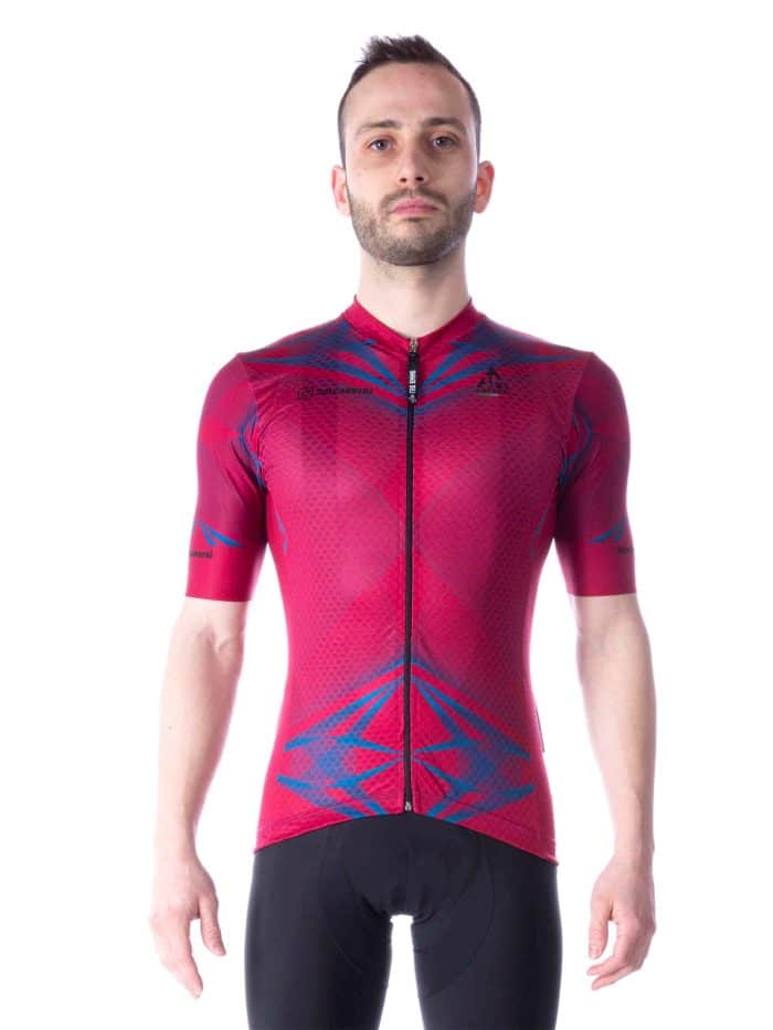 Maglia Manica Corta Geometric Magenta