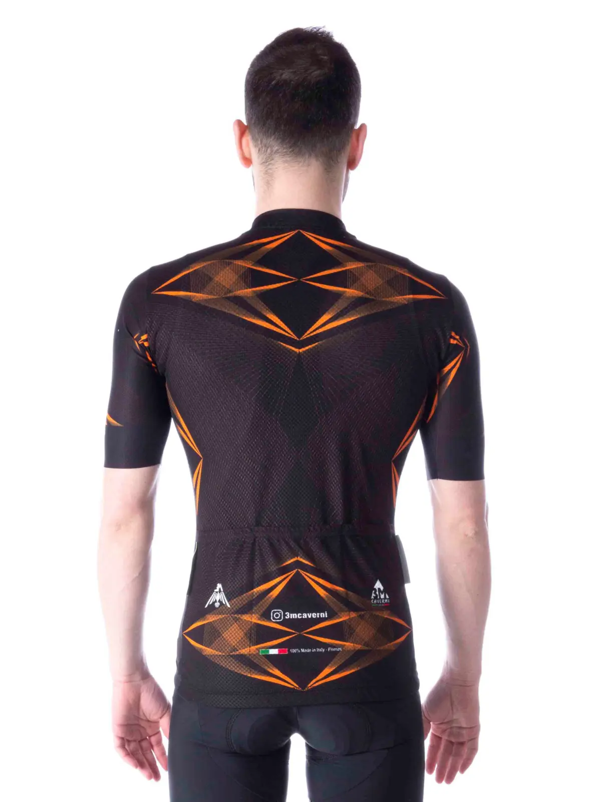 Maglia Manica Corta Geometric Nero/Arancio - immagine 2