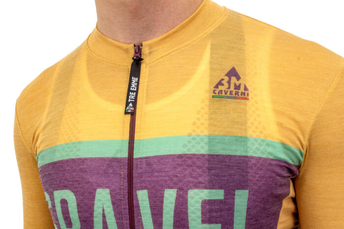 Maglia Gravel Lana Merinos Biscotto Zip Lunga - immagine 5