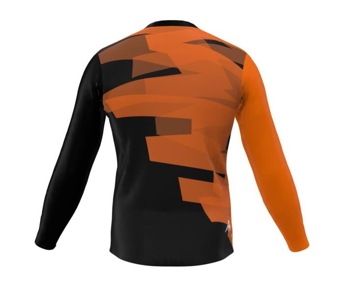 Maglia Enduro Manica Lunga Crown Colore Arancio - immagine 2